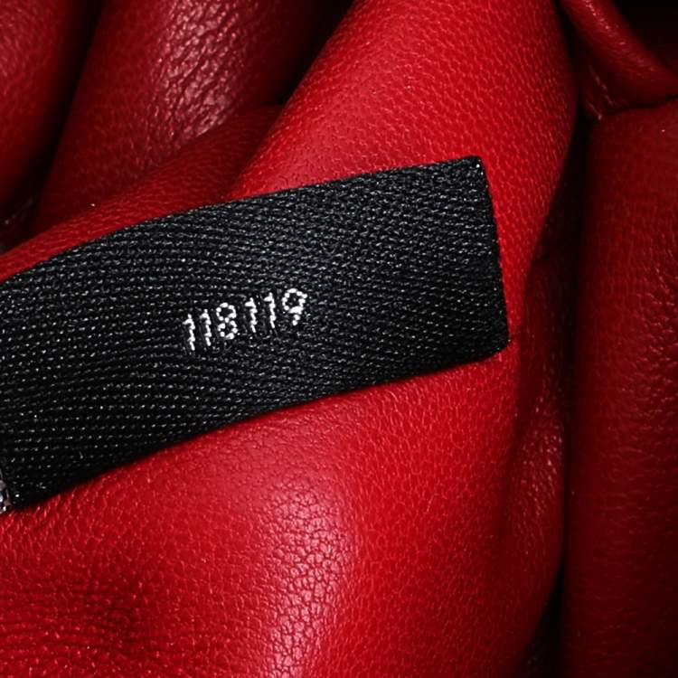 Pre Owned Alexander Wang Red Leather Mini Studded Bucket Bag