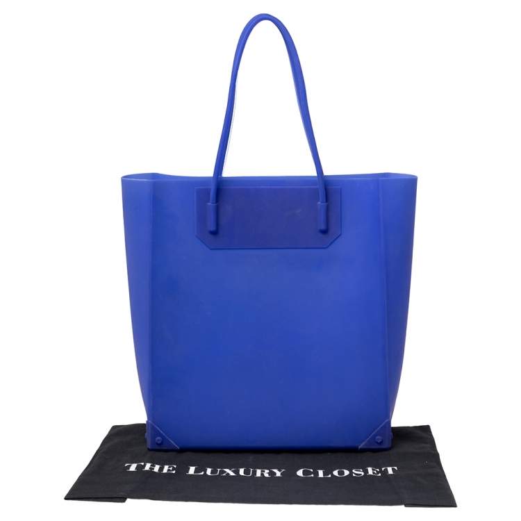 Pre Owned Alexander Wang Blue Rubber Prisma Tote 