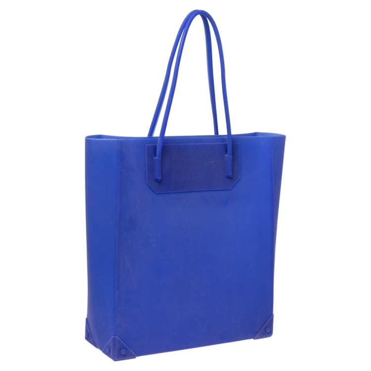 Pre Owned Alexander Wang Blue Rubber Prisma Tote 