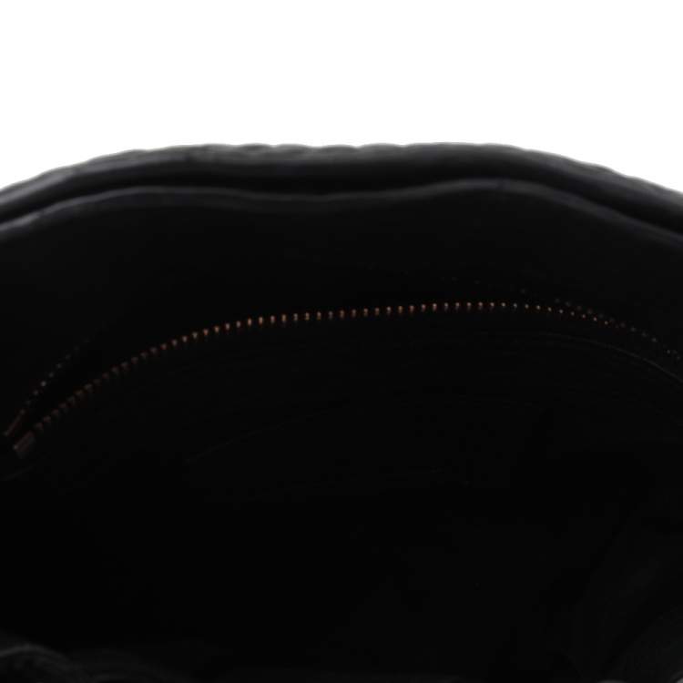 Pre Owned Alexander Wang Black Textured Leather Diego Bucket Bag