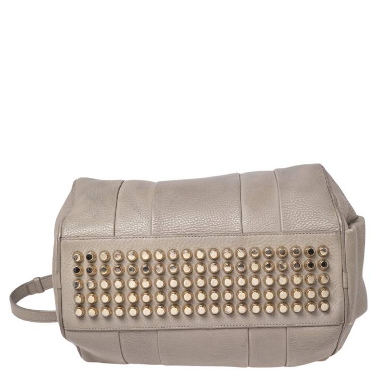 Pre Owned Alexander Wang Grey Pebbled Leather Rocco Duffel Bag