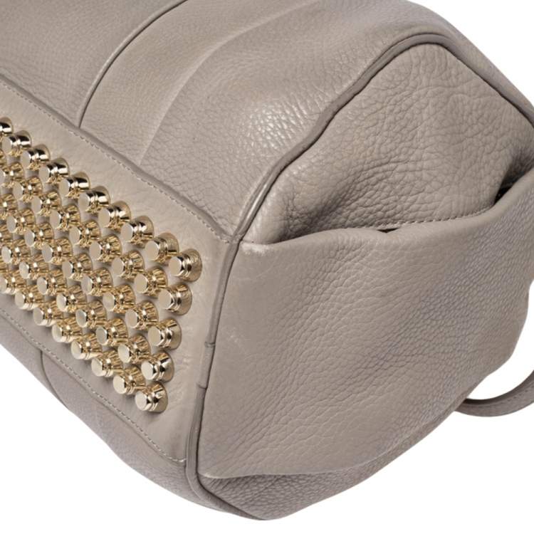 Pre Owned Alexander Wang Grey Pebbled Leather Rocco Duffel Bag