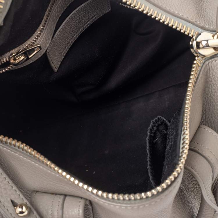 Pre Owned Alexander Wang Grey Pebbled Leather Rocco Duffel Bag