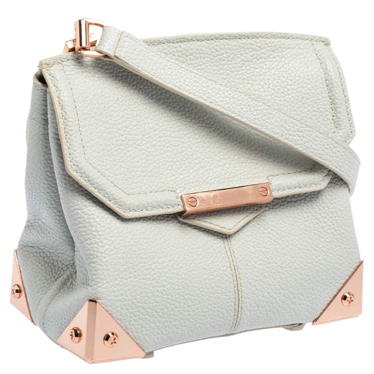 Pre Owned Alexander Wang Pale Blue Leather Small Marion Shoulder Bag