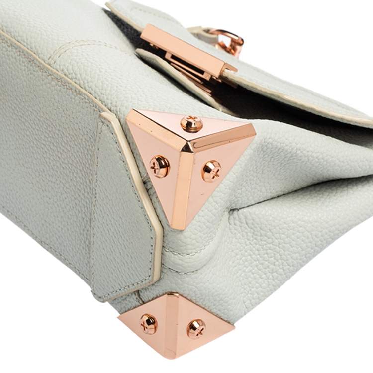 Pre Owned Alexander Wang Pale Blue Leather Small Marion Shoulder Bag