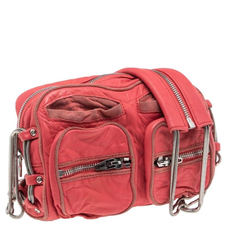 Pre Owned Alexander Wang Coral Pink Leather Brenda Shoulder Bag