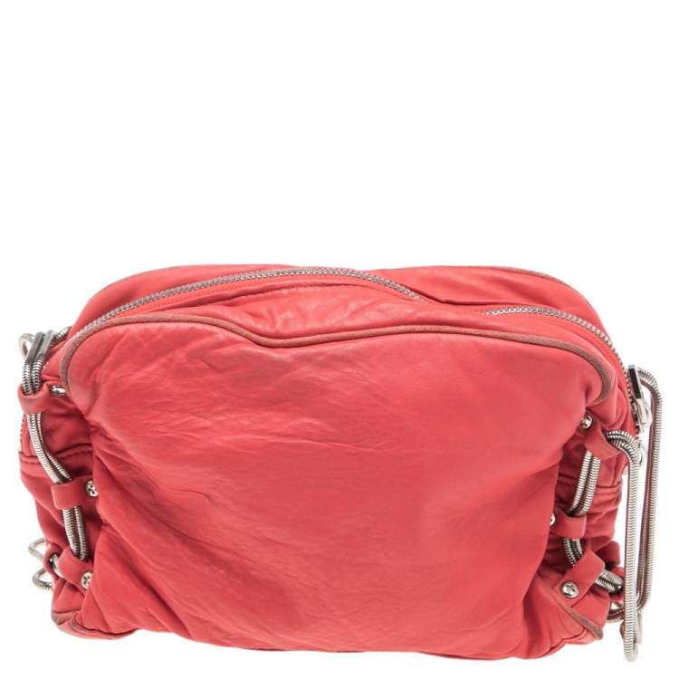 Pre Owned Alexander Wang Coral Pink Leather Brenda Shoulder Bag