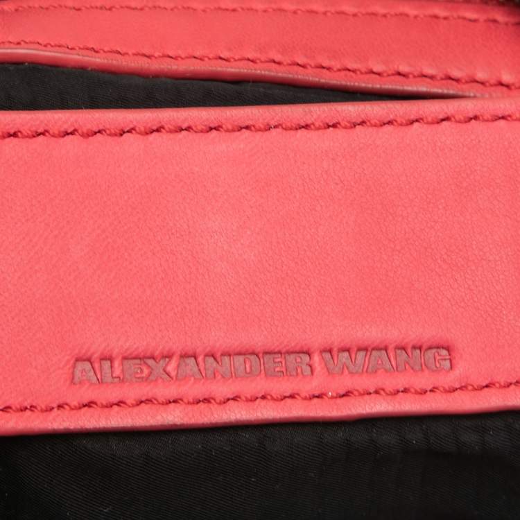 Pre Owned Alexander Wang Coral Pink Leather Brenda Shoulder Bag