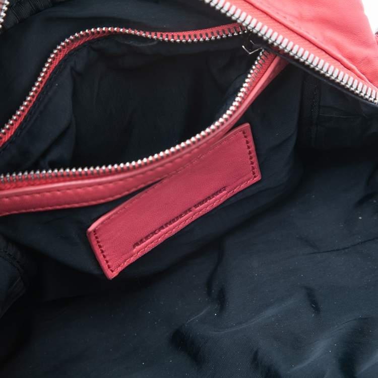 Pre Owned Alexander Wang Coral Pink Leather Brenda Shoulder Bag