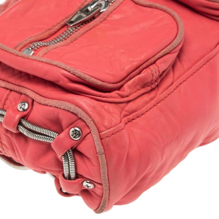 Pre Owned Alexander Wang Coral Pink Leather Brenda Shoulder Bag