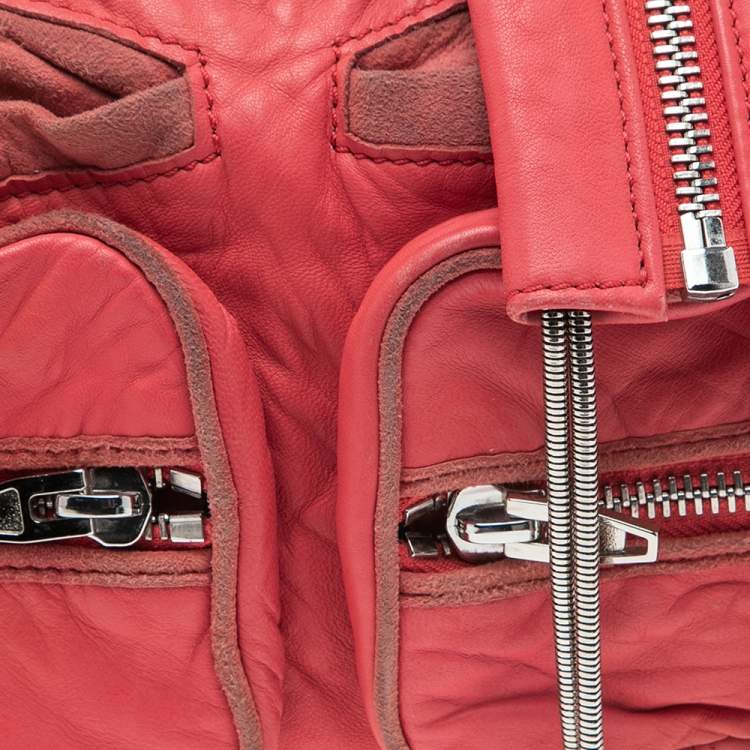 Pre Owned Alexander Wang Coral Pink Leather Brenda Shoulder Bag