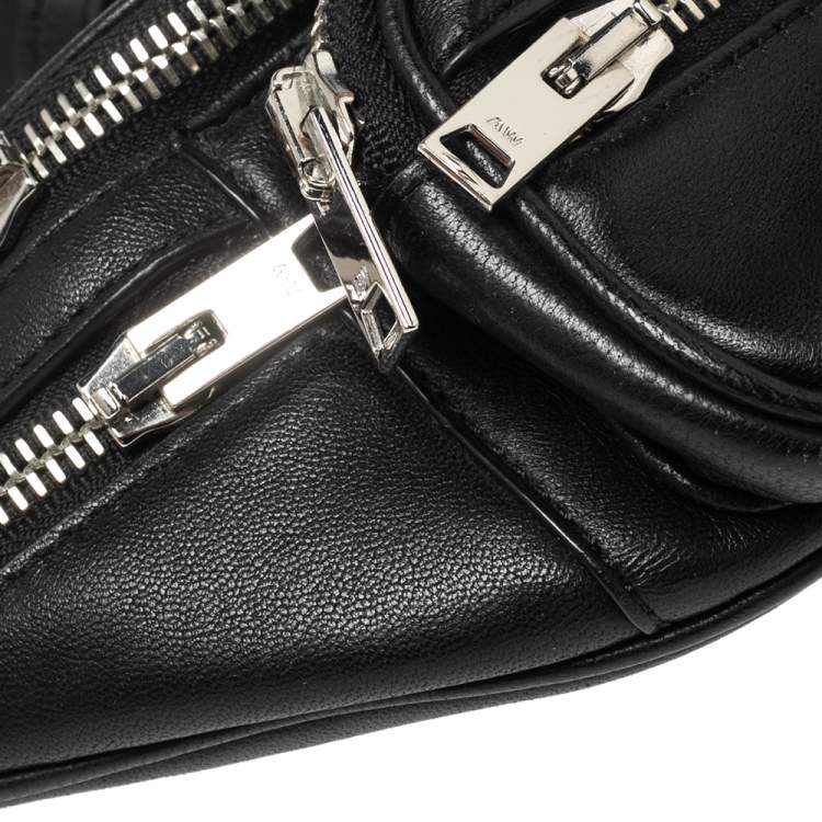 Pre Owned Alexander Wang Black Leather Mini Attica Belt Bag