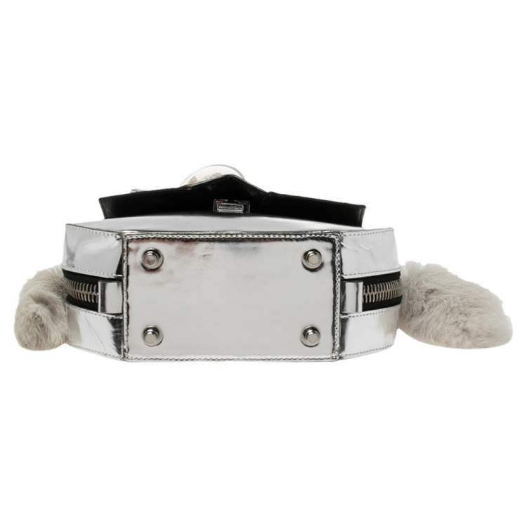 Pre Owned Alexander Wang Silver Laminated Leather Devere Top Handle Bag