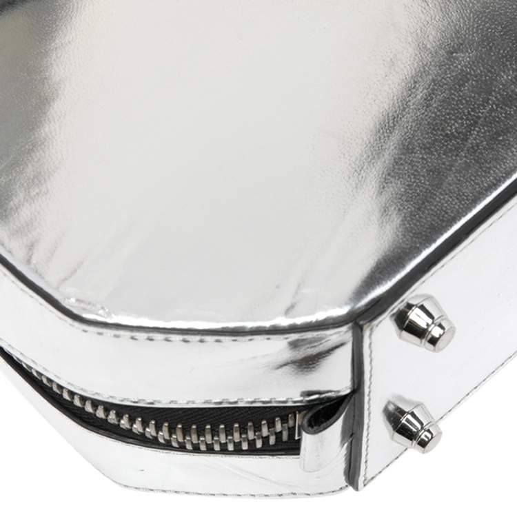 Pre Owned Alexander Wang Silver Laminated Leather Devere Top Handle Bag
