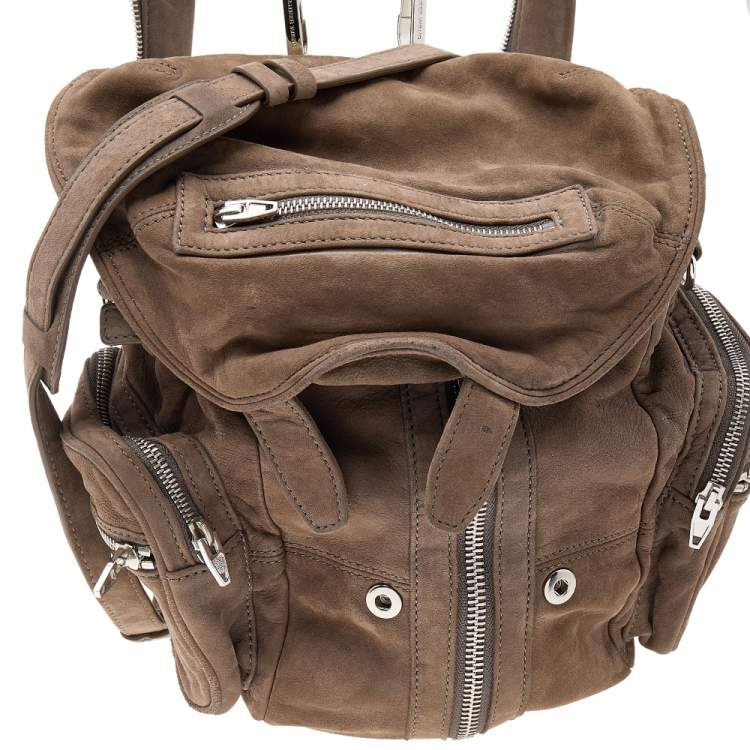 Pre Owned Alexander Wang Brown Suede Mini Marti Backpack