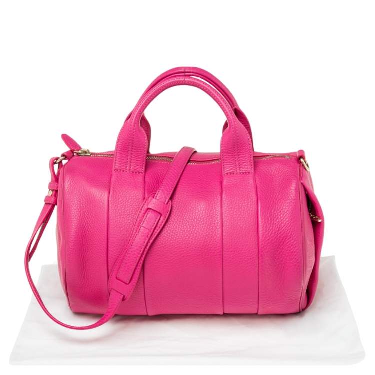 Pre Owned Alexander Wang Pink Leather Rockie Boston Bag