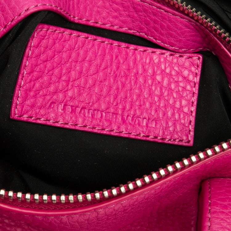Pre Owned Alexander Wang Pink Leather Rockie Boston Bag