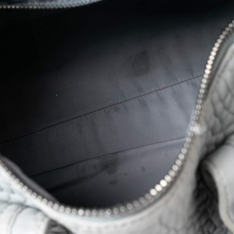 Pre Owned Alexander Wang Pale Blue Textured Leather Rockie Satchel