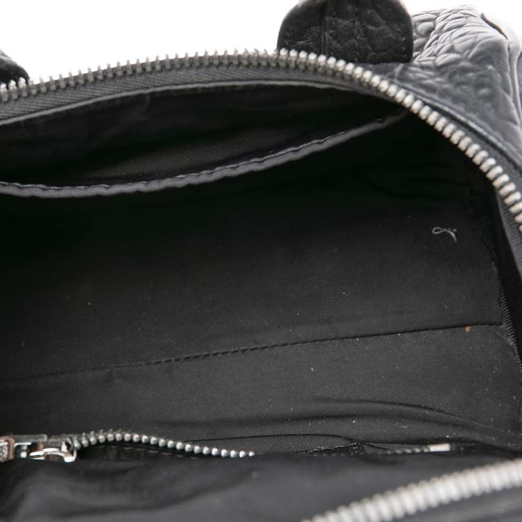 Pre Owned Alexander Wang Black Pebbled Leather Mini Rockie Satchel