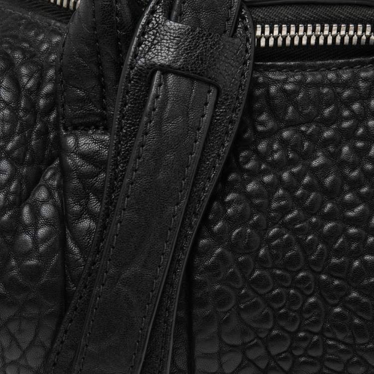 Pre Owned Alexander Wang Black Pebbled Leather Mini Rockie Satchel