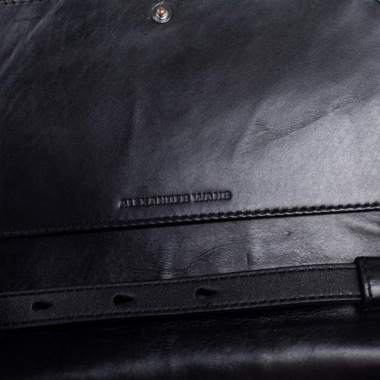 Pre Owned Alexander Wang Multicolor Lizard Embossed Metal Flap Clutch Bag