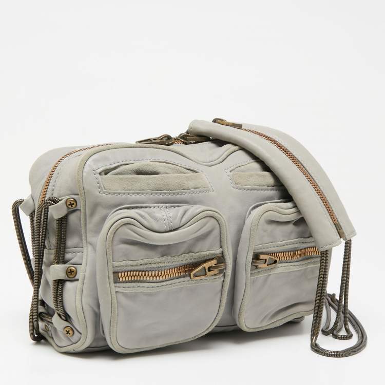 Pre Owned Alexander Wang Grey Leather and Suede Brenda Shoulder Bag
