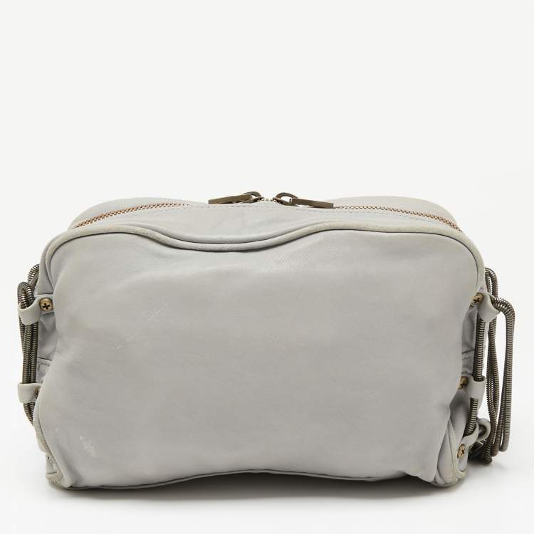 Pre Owned Alexander Wang Grey Leather and Suede Brenda Shoulder Bag