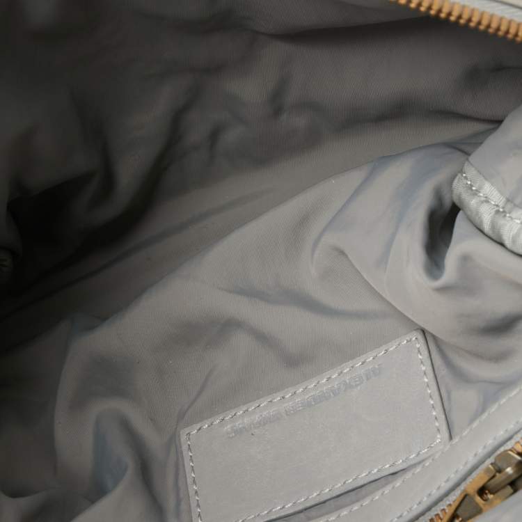 Pre Owned Alexander Wang Grey Leather and Suede Brenda Shoulder Bag