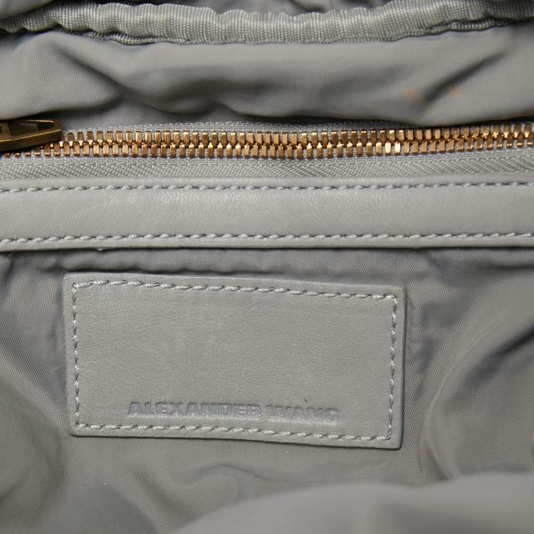 Pre Owned Alexander Wang Grey Leather and Suede Brenda Shoulder Bag