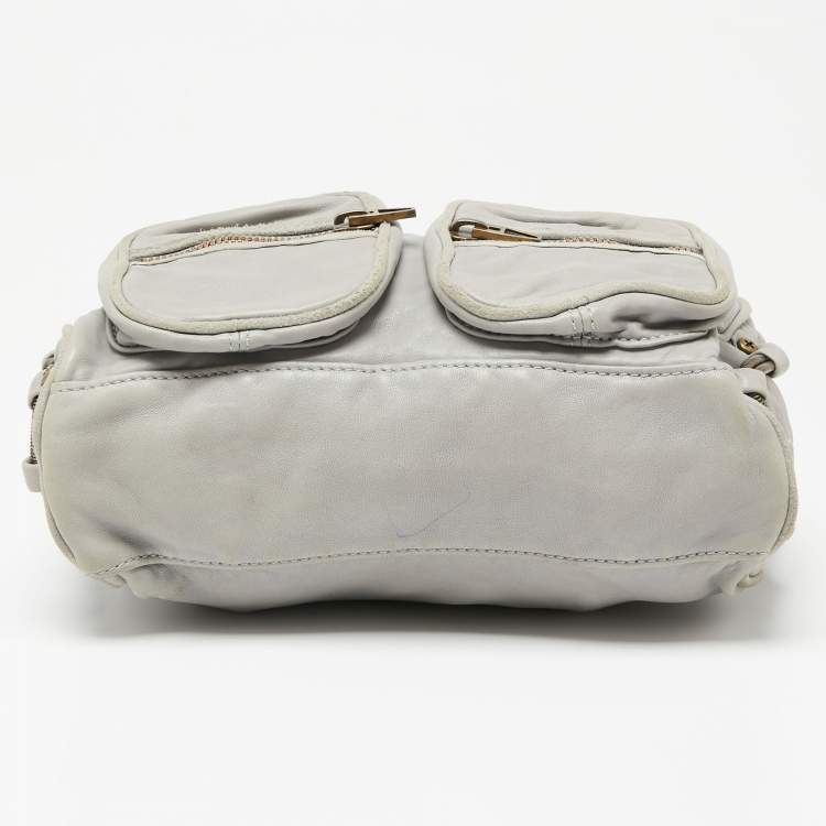 Pre Owned Alexander Wang Grey Leather and Suede Brenda Shoulder Bag