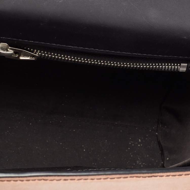Pre Owned Alexander Wang Black/Peach Leather and Suede Chastity Crossbody Bag