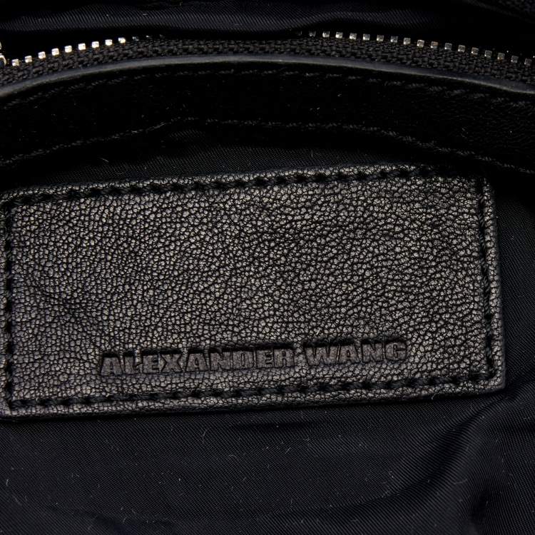 Pre Owned Alexander Wang Black Suede And Leather Chain Shoulder Bag
