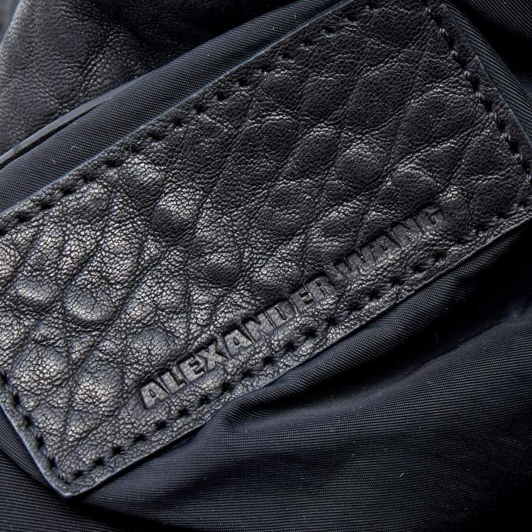 Pre Owned Alexander Wang Black Leather Studded Boston Bag