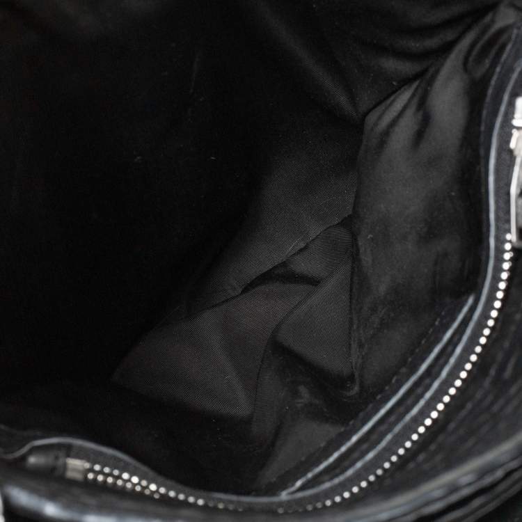 Pre Owned Alexander Wang Black Textured Leather Diego Bucket Bag