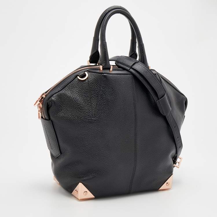 Pre Owned Alexander Wang Black Leather Emile Satchel