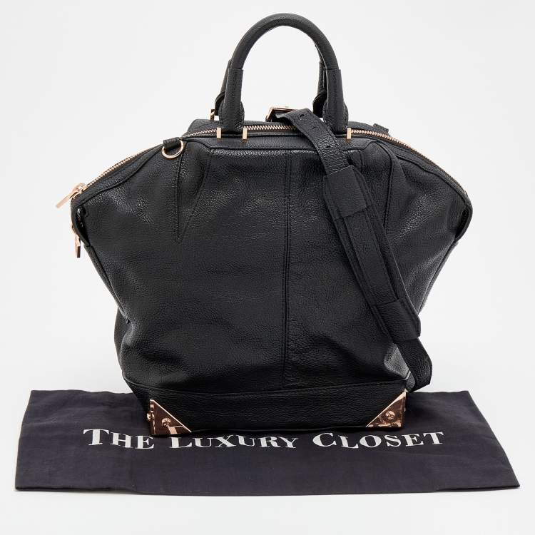 Pre Owned Alexander Wang Black Leather Emile Satchel