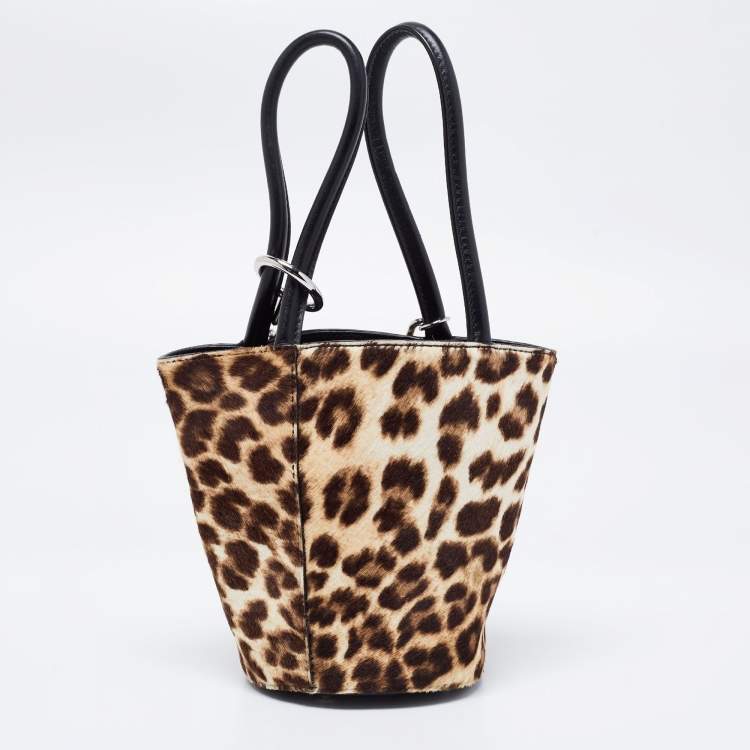 Pre Owned Alexander Wang Tri Color Calfhair and Leather Mini Runway Roxy Bucket Bag