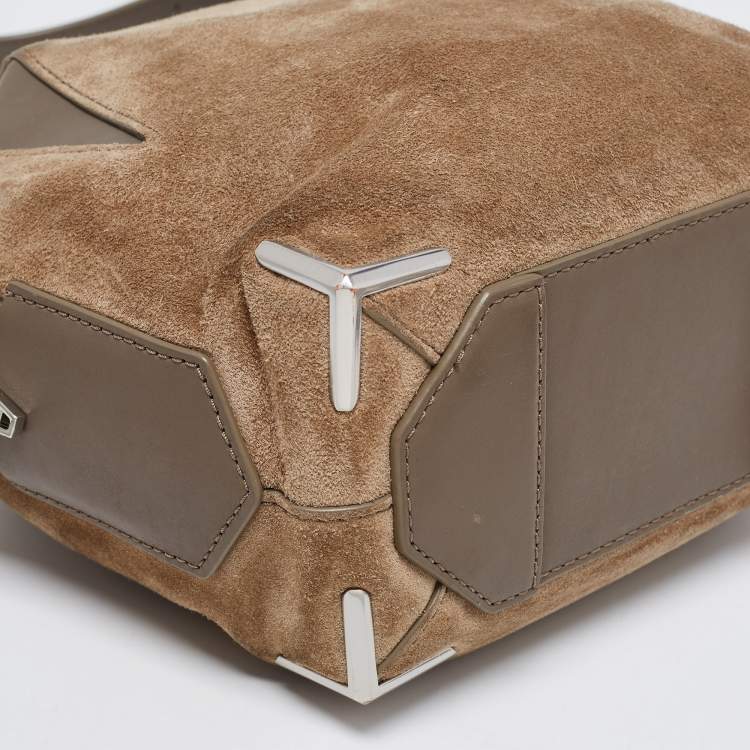 Pre Owned Alexander Wang Brown Suede And Leather Satchel