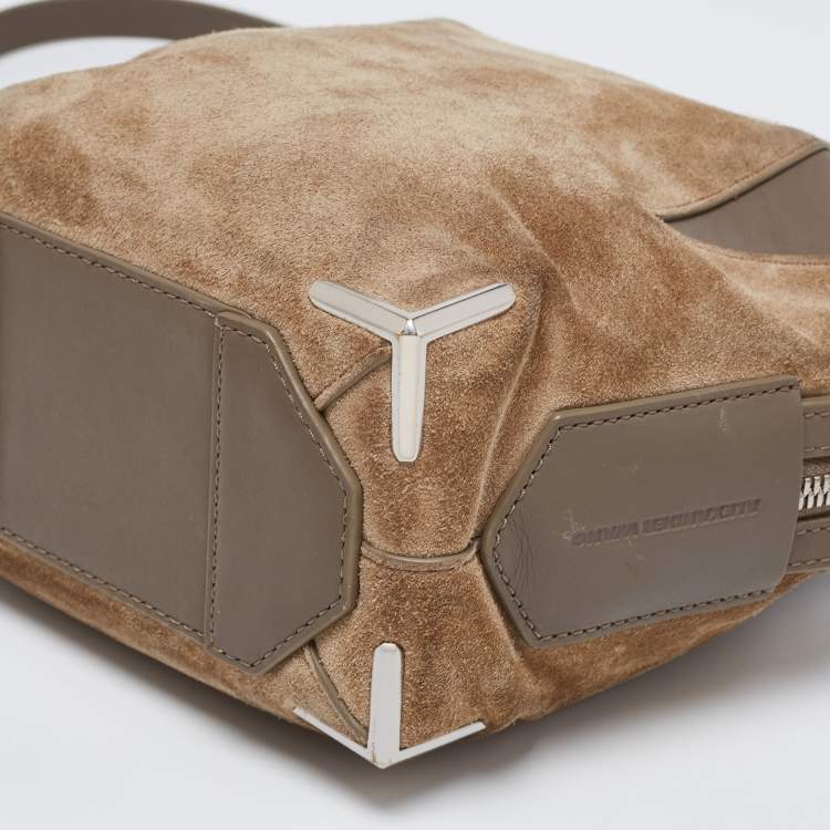 Pre Owned Alexander Wang Brown Suede And Leather Satchel