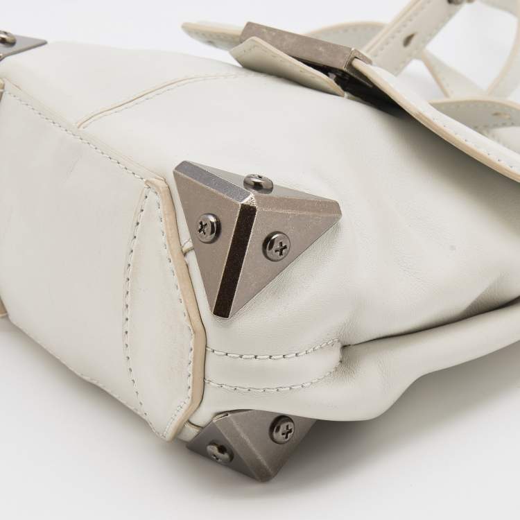 Pre Owned Alexander Wang White Leather Small Marion Shoulder Bag