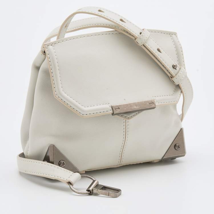 Pre Owned Alexander Wang White Leather Small Marion Shoulder Bag