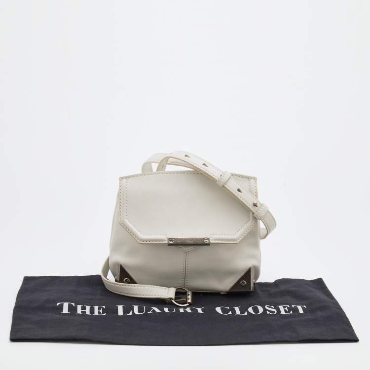 Pre Owned Alexander Wang White Leather Small Marion Shoulder Bag