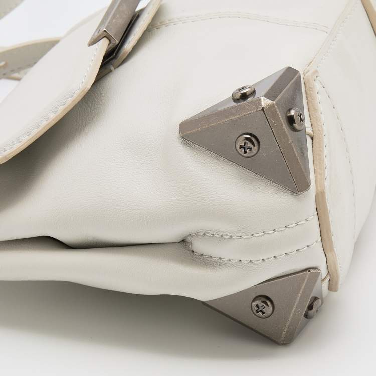 Pre Owned Alexander Wang White Leather Small Marion Shoulder Bag
