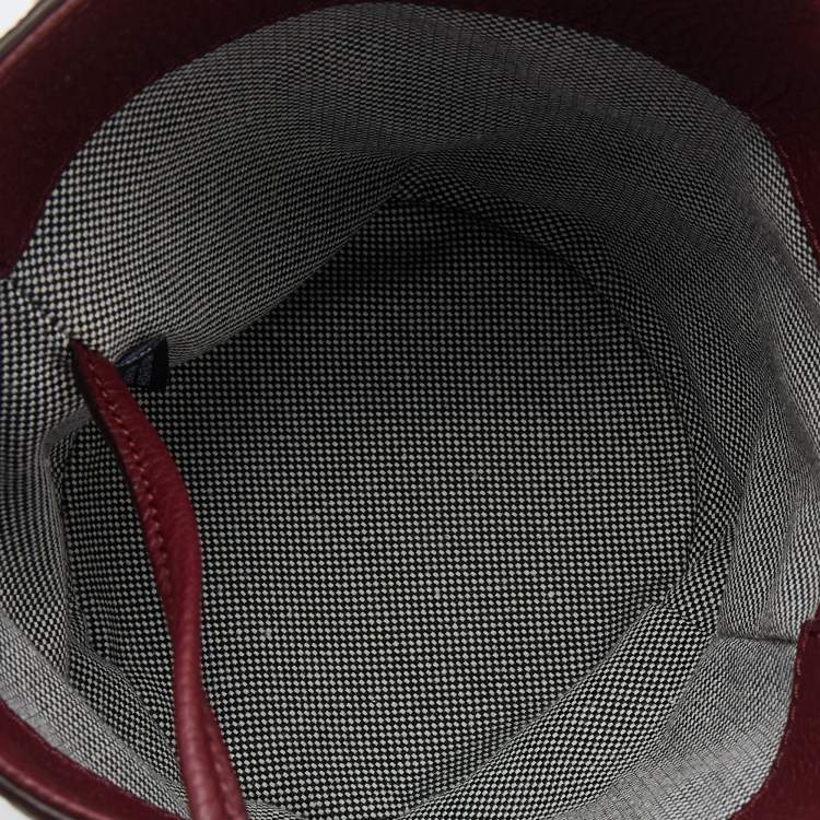 Pre Owned Alexander Wang Burgundy Leather Mini Roxy Studded Bucket Bag