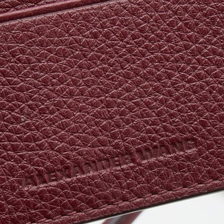 Pre Owned Alexander Wang Burgundy Leather Mini Roxy Studded Bucket Bag