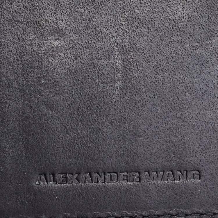 Pre Owned Alexander Wang Black Watersnake Leather Chastity Pouch