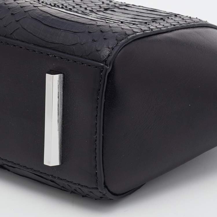 Pre Owned Alexander Wang Black Watersnake Leather Chastity Pouch