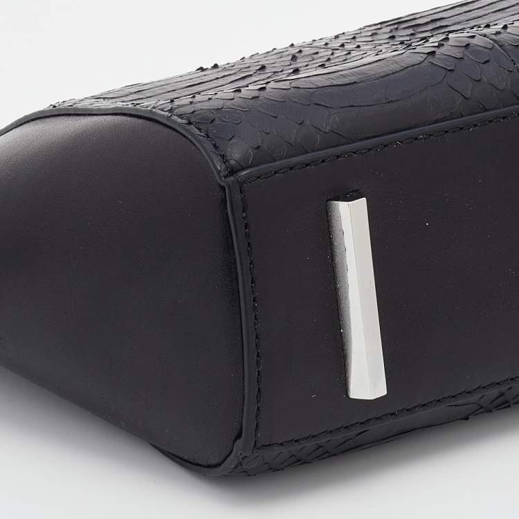 Pre Owned Alexander Wang Black Watersnake Leather Chastity Pouch