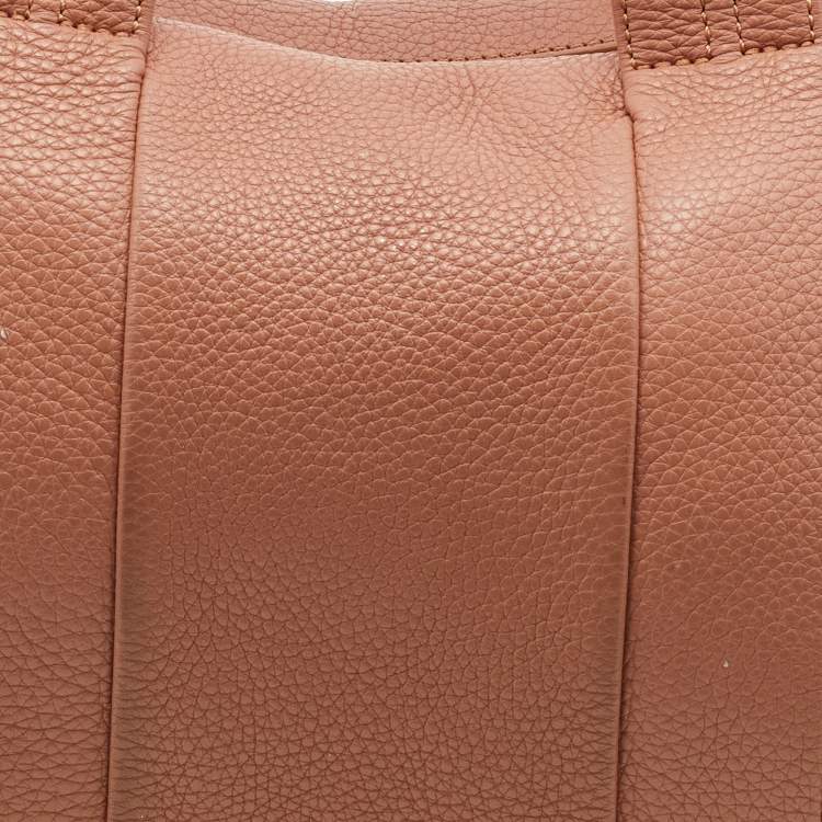 Pre Owned Alexander Wang Peach Pebbled Leather Rocco Duffle Bag