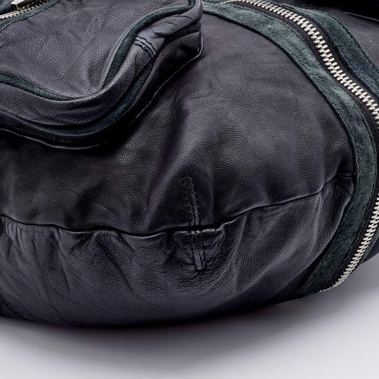 Pre Owned Alexander Wang Black Leather and Suede Leather Donna Hobo
